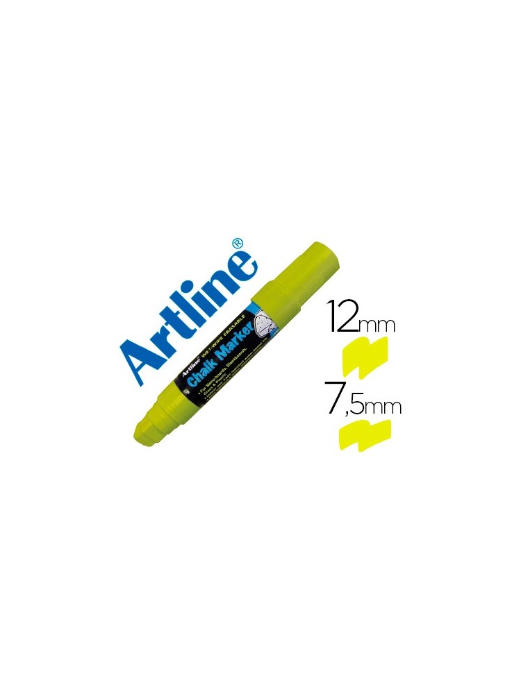 Rotulador artline pizarra verde negra epw-12 mm color amarillo
