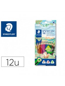 Lapices de colores staedtler noris colour slim triangular caja de 12 colores surtidos