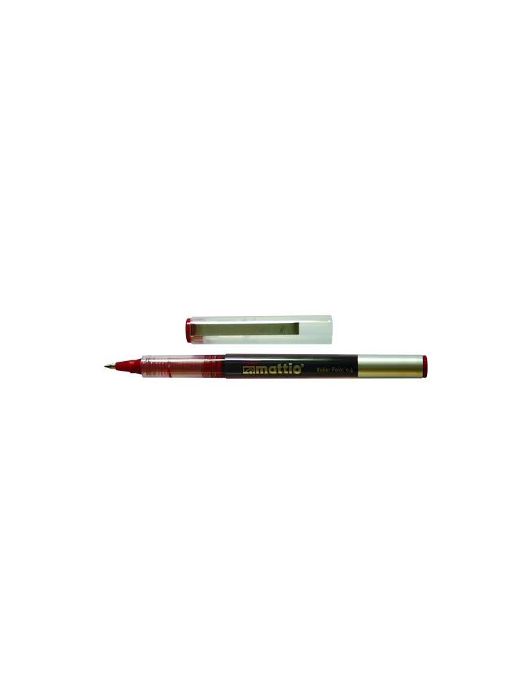 Rotulador roller tinta liquida 0.5mm punta aguja rojo Mattio