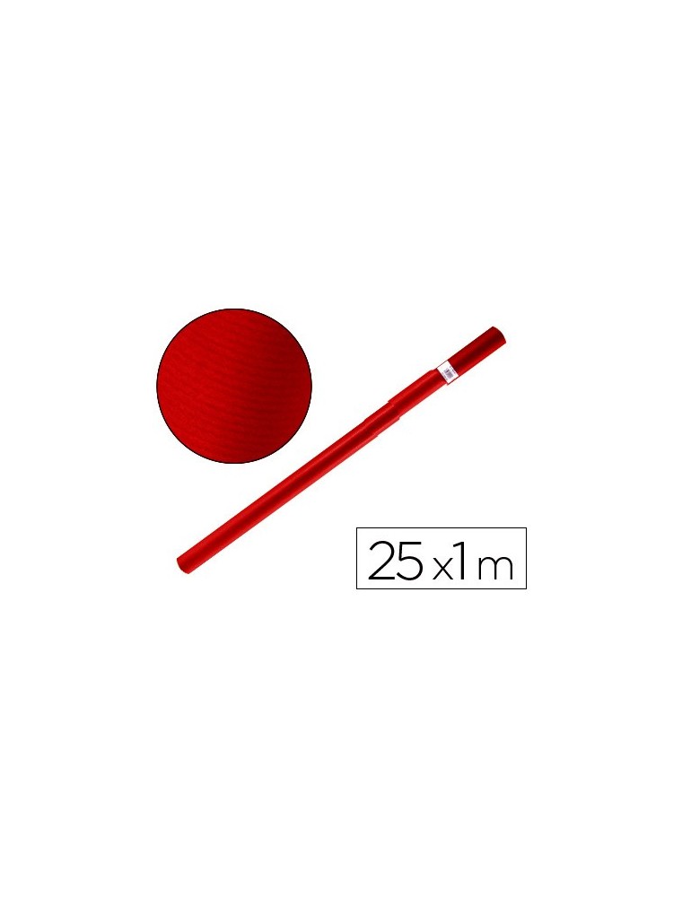 Papel kraft rojo cherry rollo 25x1 m