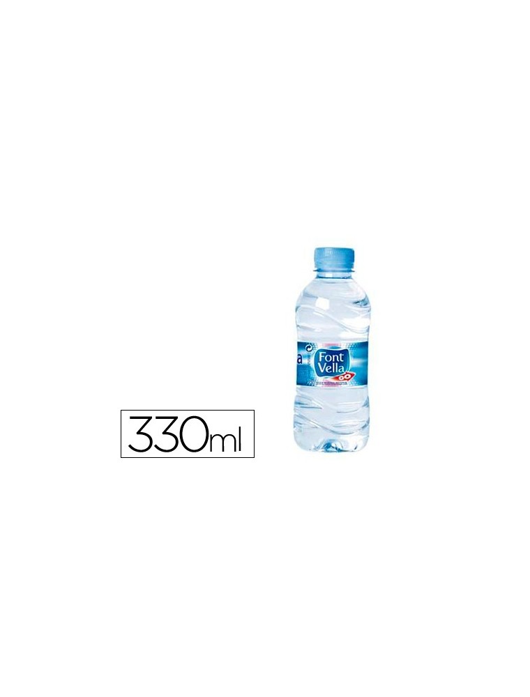 Agua mineral natural font vella botella sant hilari 330 ml