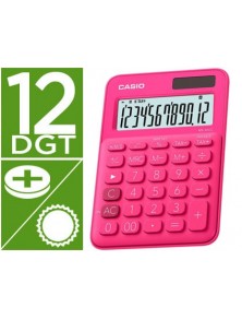 Calculadora casio ms-20uc-rd sobremesa 12 digitos tax - color fucsia