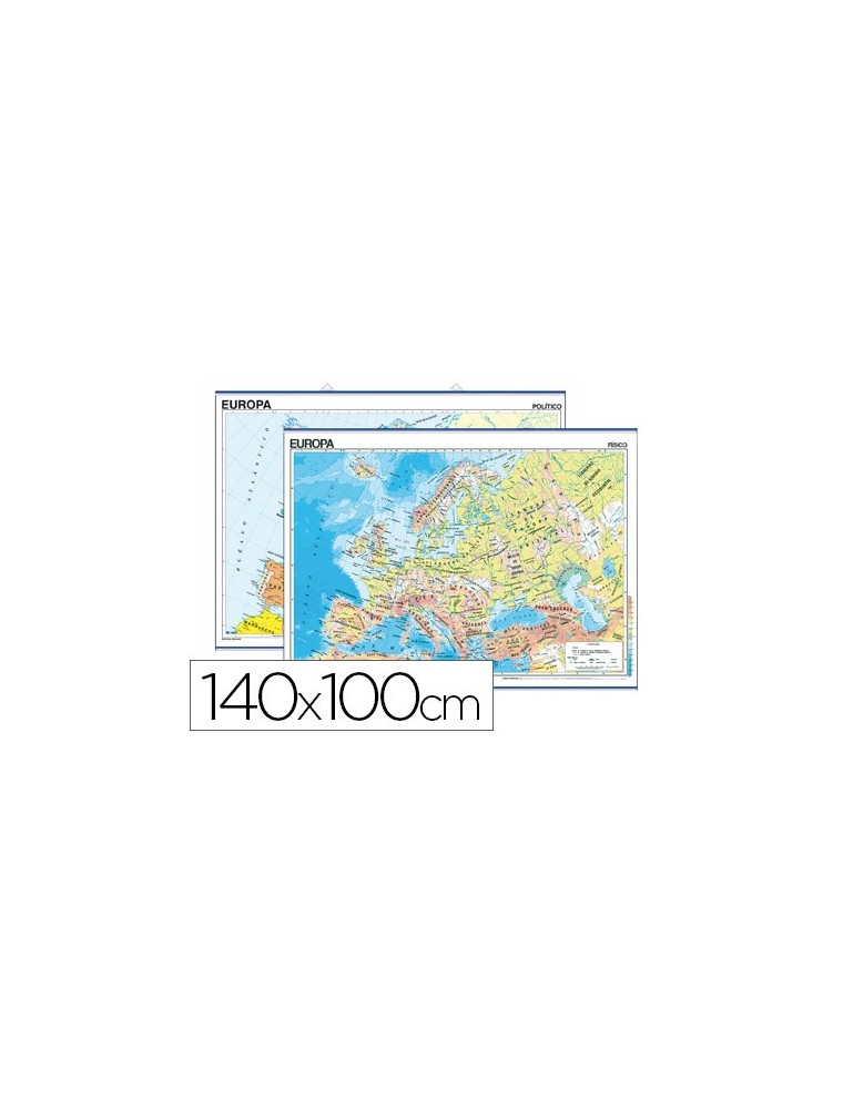 MAPA MURAL EUROPA FISICOPOLITICO -140 X 100 CM