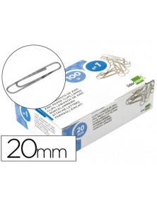 CLIPS N. 1 LABIADOS 20 MM CAJA DE 100 UNIDADES LIDERPAPEL