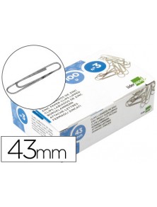 CLIPS N. 3 LABIADOS 43 MM CAJA DE 100 UNIDADES LIDERPAPEL