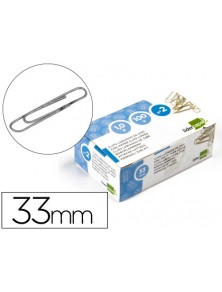 CLIPS N. 2 LABIADOS 33 MM CAJA DE 100 UNIDADES LIDERPAPEL