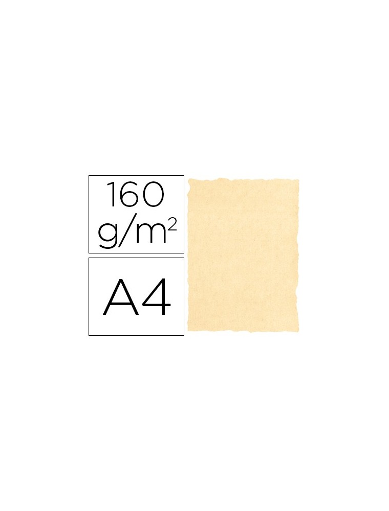Papel pergamino din a4 160 gr color pergamino crema paquete de 25 hojas