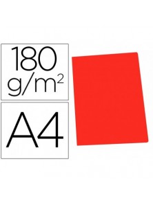 Subcarpeta cartulina gio din a4 rojo pastel 180 gm2