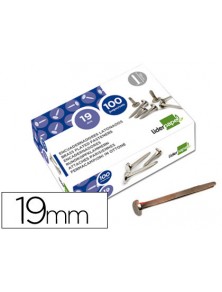 ENCUADERNADORES N.3 19 MM -CAJA DE 100 LIDERPAPEL