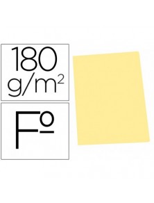 Subcarpeta cartulina gio folio amarillo pastel 180 gm2