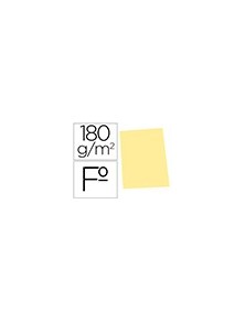 Subcarpeta cartulina gio folio amarillo pastel 180 gm2