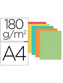 Subcarpeta cartulina gio din a4 colores pasteles surtidos 180 gm2 paquete de 50 unidades