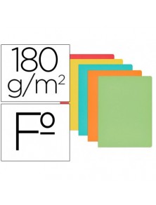 Subcarpeta cartulina gio folio colores pasteles surtidos 180 grm2 paquete de 50 unidades