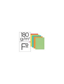 Subcarpeta cartulina gio folio colores pasteles surtidos 180 grm2 paquete de 50 unidades