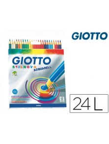 Lapices de colores giotto stilnovo acuarelables caja de 24 colores surtidos