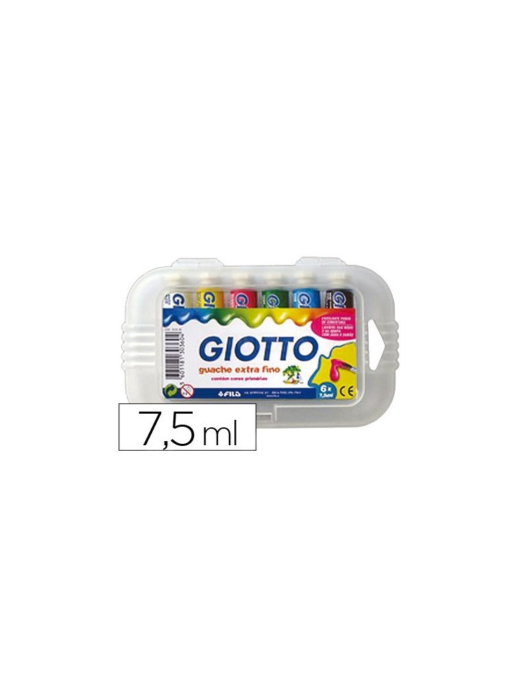 Tempera giotto 7,5 ml 6 colores surtidos