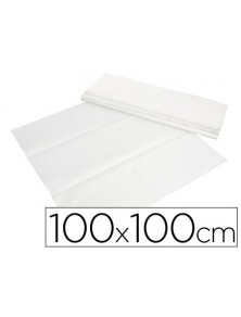 Mantel de papel blanco en hojas 100x100 cm caja de 400 unidades