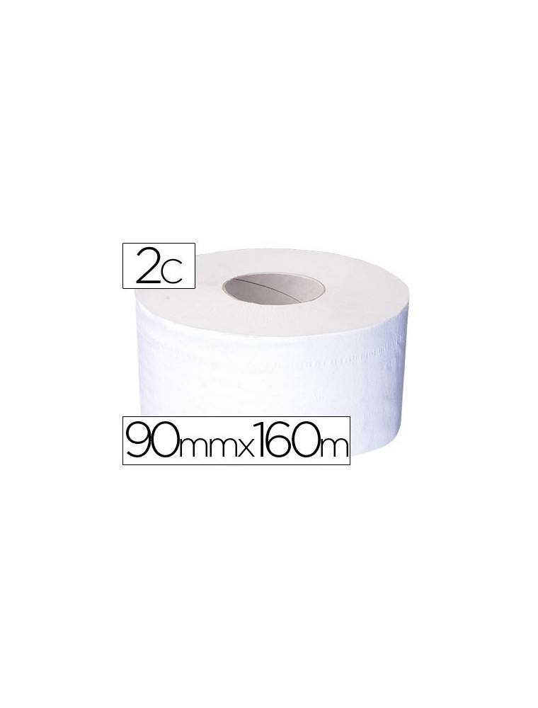 Papel higienico mini jumbo 2 capas 160 mt para dispensador t2