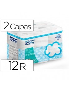 Papel higienico gc 2 capas paquete de 12 rollos