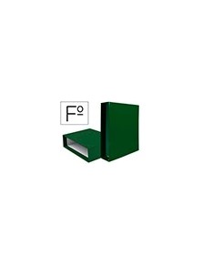 Caja archivador liderpapel de palanca carton folio documenta lomo 75mm color verde
