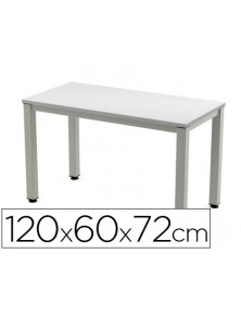 Mesa de oficina rocada executive 200ad02 aluminio gris 120x60 cm