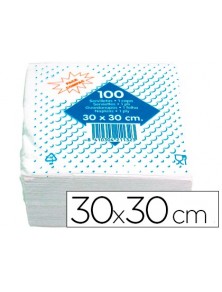 Servilleta algodon 30x30 cm 1 capa paquete de 100 unidades