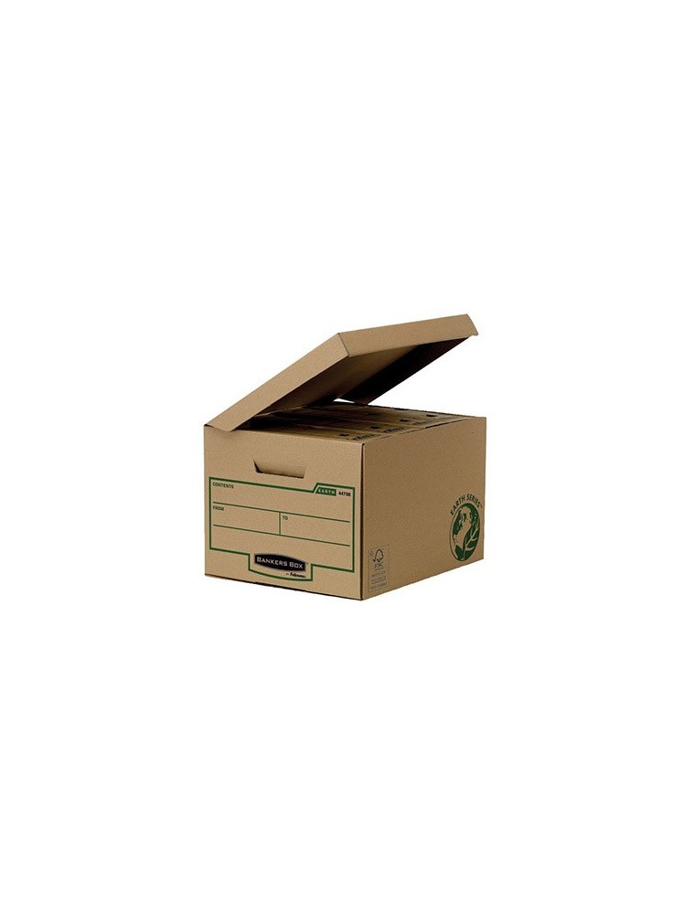 Cajon fellowes carton reciclado para almacenamiento de archivadores capacidad 4 cajas de archivo 80 mm