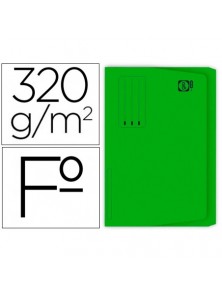Subcarpeta cartulina gio folio pocket verde con bolsa y solapa 250gr.