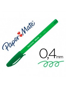 Boligrafo paper mate inkjoy 100 punta media trazo 1 mm verde
