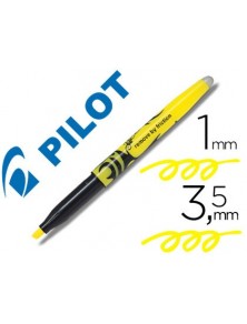Rotulador pilot frixion light fluorescente borrable punta defibra color amarillo