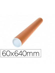 Tubo de carton q-connect portadocumentos tapa plastico 60x640 mm