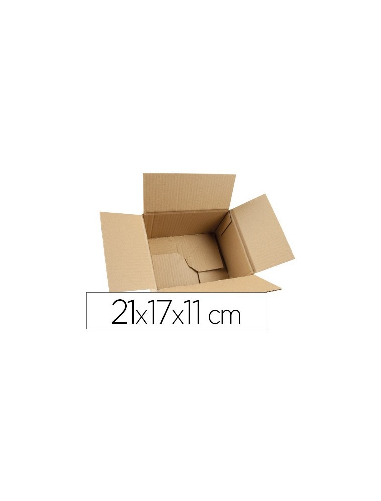 Caja para embalar q-connect fondo automatico medidas 210x170x110 mm espesor carton 3 mm