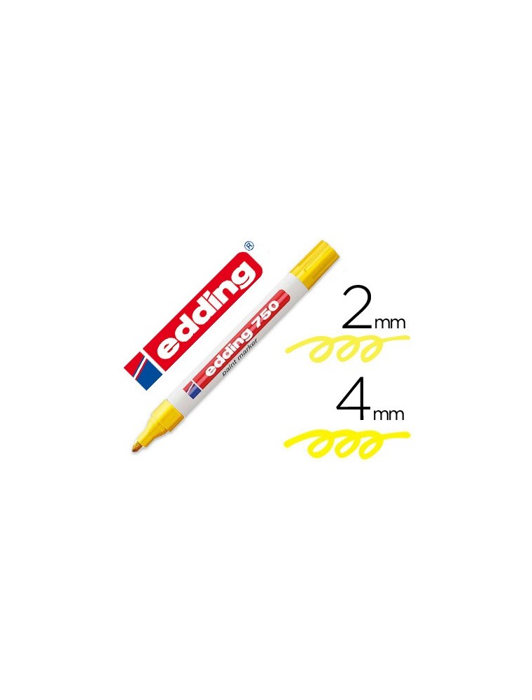 Rotulador edding punta fibra 750 amarillo punta redonda 2-4 mm