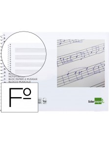 BLOC MUSICA FOLIO APAISADO LIDERPAPEL