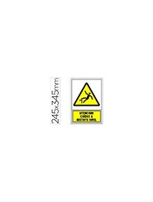 Pictograma syssa señal de advertencia atencion caidas a distinto nivel en pvc 245x345 mm