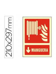 Pictograma syssa señal de manguera en pvc fotoluminiscente 210x297 mm