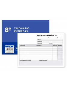 Talonario liderpapel entregas 8º original t128 apaisado