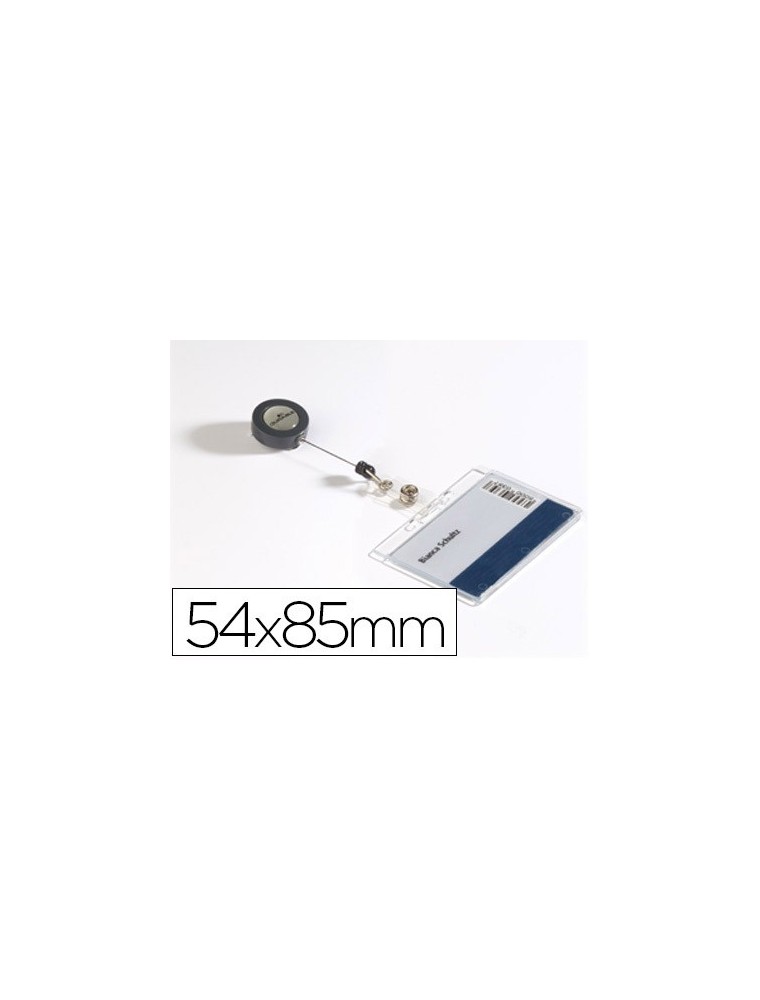 Identificador con cordon extensible durable uso verticalhorizontal 54x85 mm