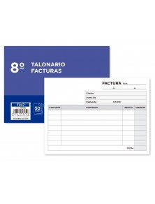 TALONARIO FACTURAS OCTAVO APAISADO -SIN IVA- 247 DUPLICADO LIDERPAPEL