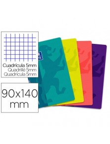 Libreta escolar oxford tapa flexible optik paper openflex 48 hojas 90 gr 90 x 140 mm cuadro 5 mm colores surtidos