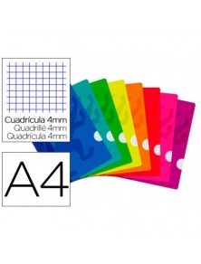 Libreta escolar oxford tapa flexible optik paper openflex 48 hojas 90 gr din a4 cuadro 4 mm colores surtidos