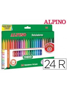 Rotulador alpino standard caja de 24 colores surtidos