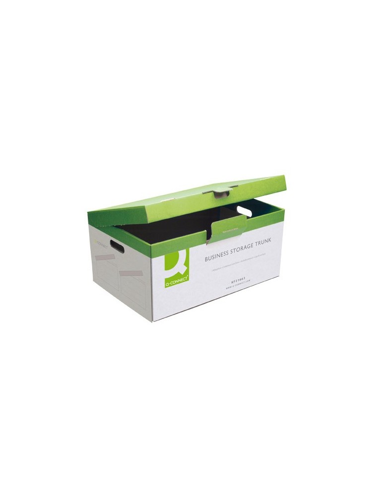 Cajon q-connect carton para 5 cajas archivo definitivo a4 lomo de 100 mm montaje manual medidas interior 374x540x245mm