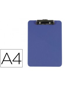 Portanotas q-connect plastico din a4 azul 3 mm