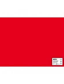 Hojas de cartulina 50x65 cm rojo