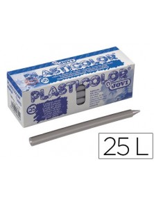 Lápices de cera plasticolor - caja de 25 unidades gris jovi