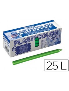 Lápices de cera plasticolor - caja de 25 unidades verde claro jovi