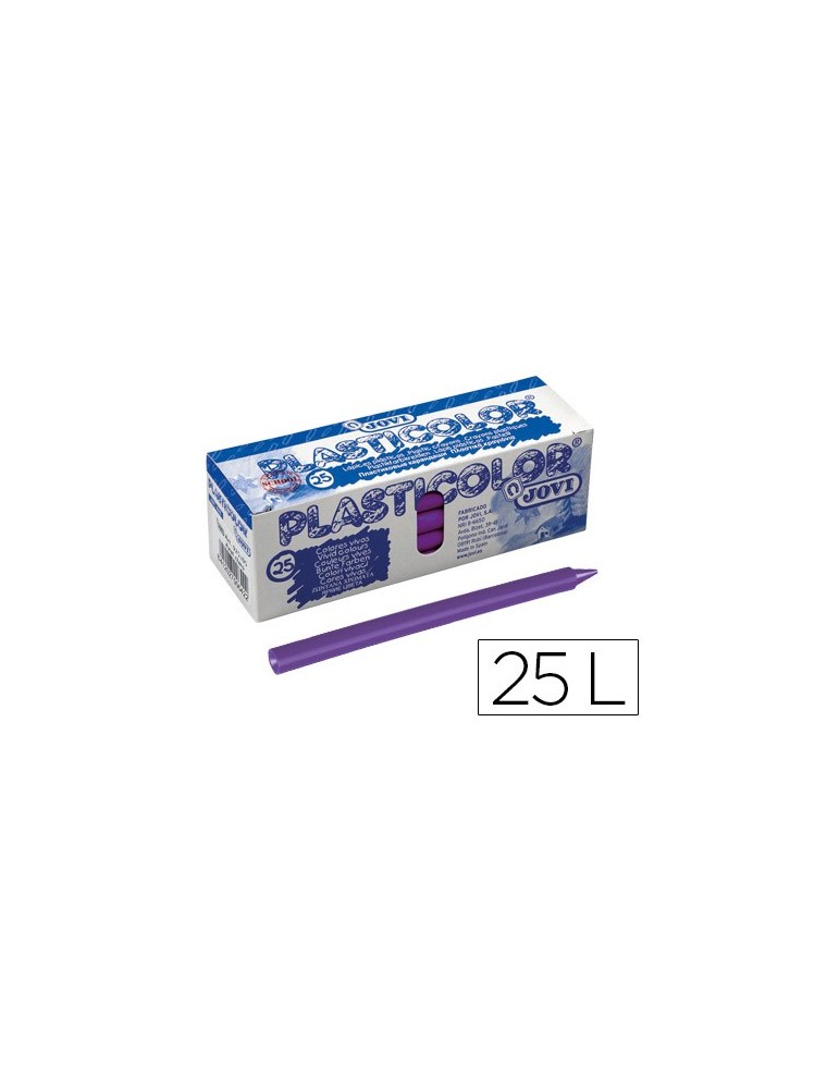 Lápices de cera plasticolor - caja de 25 unidades violeta jovi