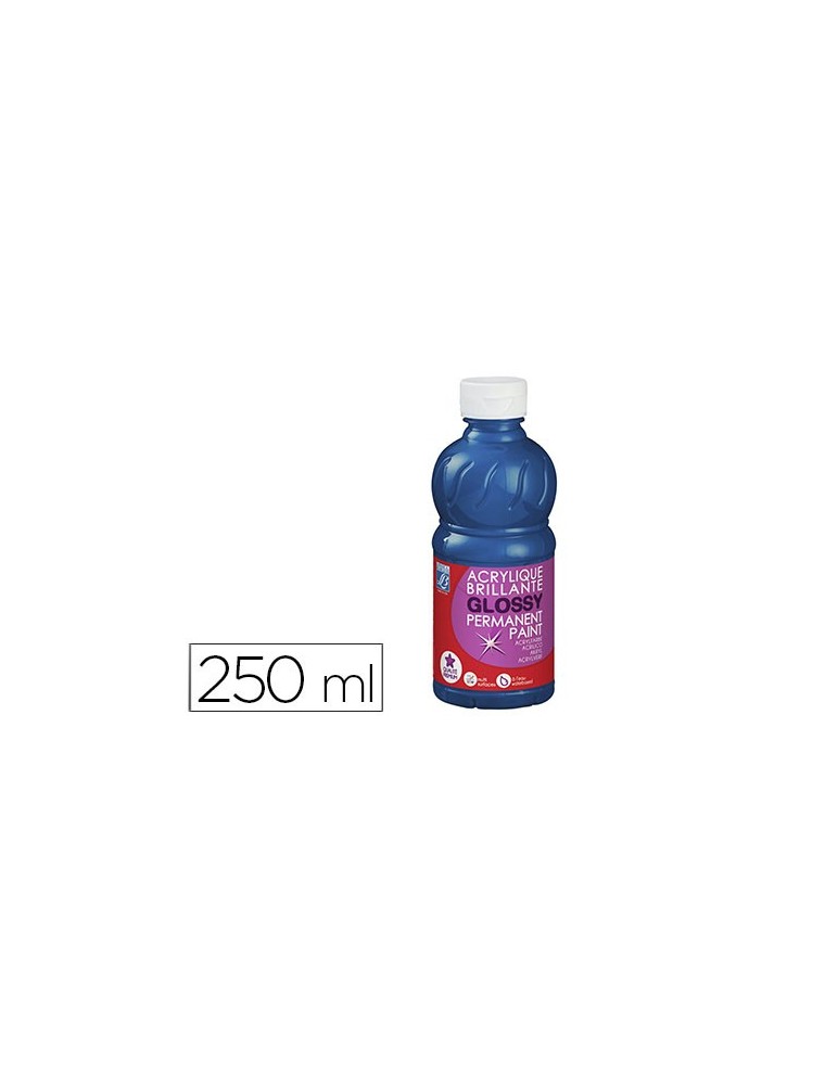 Pintura acrilica lb brillo azul primario bote de 250 ml