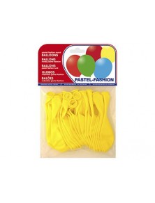 Globo 100 latex biodegradable pastel amarillo bolsa de 20 unidades